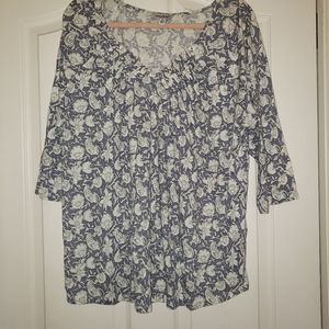 Lucky Brand 2X Foral Blouse